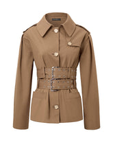 Load image into Gallery viewer, LS DOUBLE BELTED TRENCH COAT