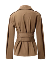 Load image into Gallery viewer, LS DOUBLE BELTED TRENCH COAT
