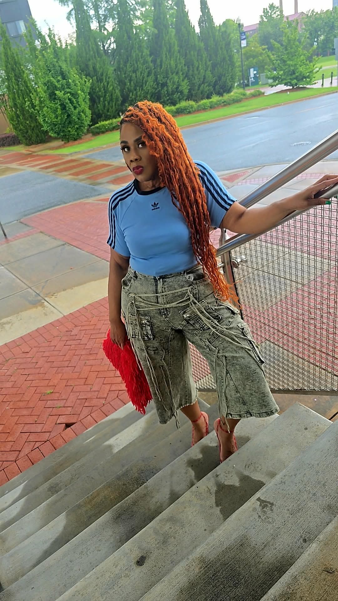 The Street Luxe Cargo Denim Shorts