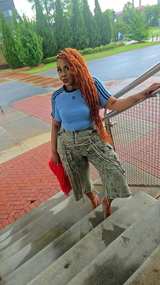 The Street Luxe Cargo Denim Shorts