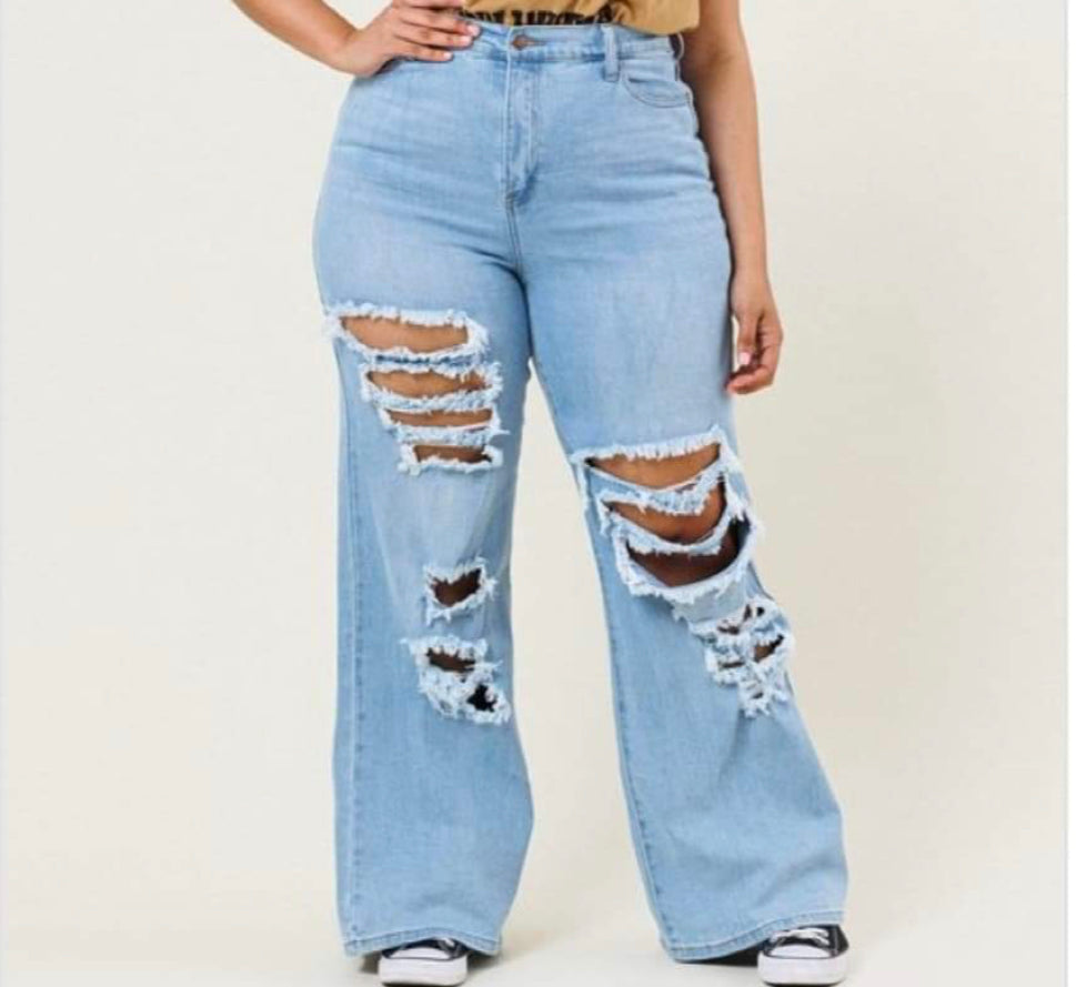 Renee Curvy Distress Jeans