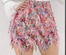 Load image into Gallery viewer, Fringe Mini Skirt
