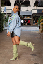 Load image into Gallery viewer, Skylar Oversized Patchwork Denim Jacket
